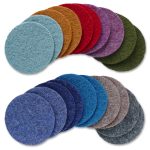 Wollwalk Flicken rund 2er Set, 7,5 cm, 10 Farben - Bügelflicken