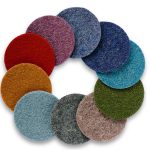 2 Wollwalk Flicken rund, 7,5 cm, 10 Farben - Bügelflicken