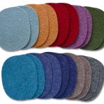 2 XL Wollwalk Flicken oval, 10 x 12 cm, 10 Farben, Bügelflicken