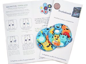 Bügelanleitung für Bügelflicken von der Piratenbande