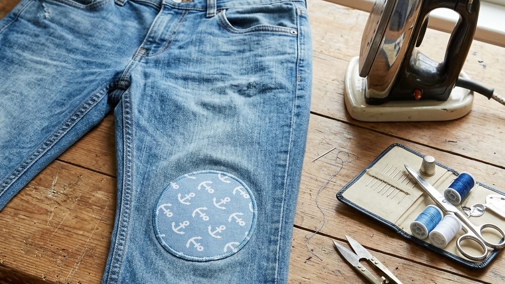 Bügelflicken oder aufnähen – was hält besser? Ratgeber mit Entscheidungshilfe nach Stoff und Beanspruchung. Hosenflicken Knieflicken handmade Piratenbande