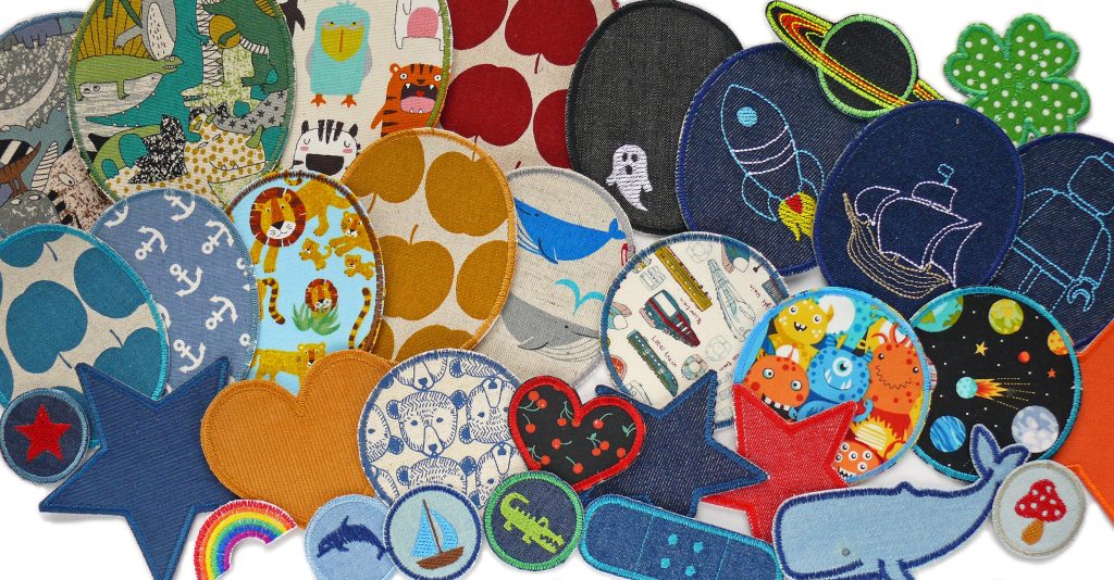 große Auswahl mit mehr als 300 Motiven an Bügelflicken für Kinder und Erwachsene bei der Piratenbande, handmade in Berlin