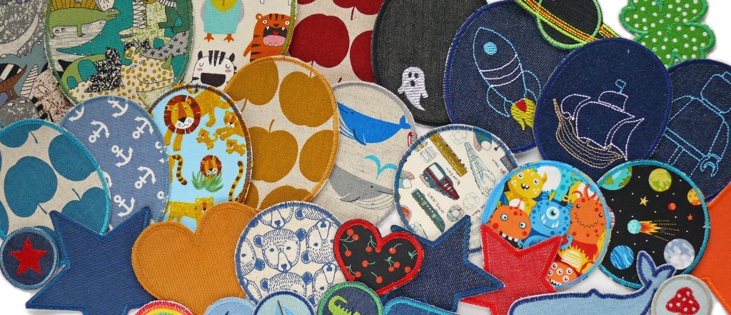 Große Auswahl mit mehr als 500 Motiven an Bügelflicken für Kinder und Erwachsene bei der Piratenbande, handmade in Berlin